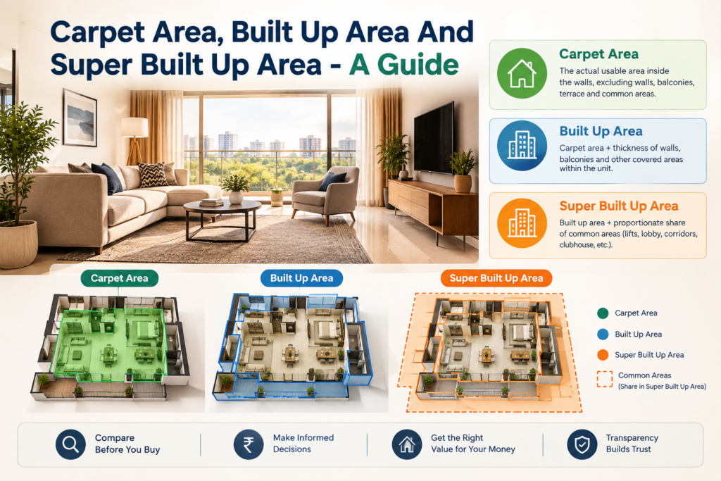 Carpet Area vs Built Up Area